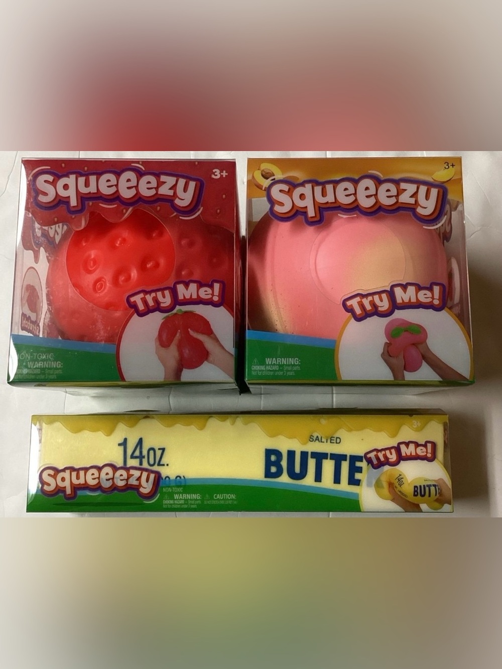 THREE/ Sunny Days Squeezy bundle/ Butter, peach and strawberry